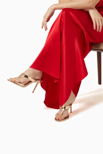 Dynasty 95 Thong Sandals in Metallic Leather