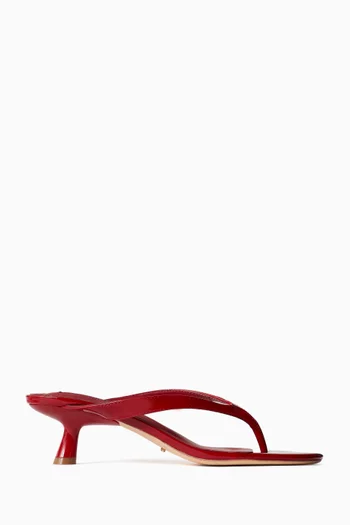 Krista 50 Thong Sandals in Patent Leather