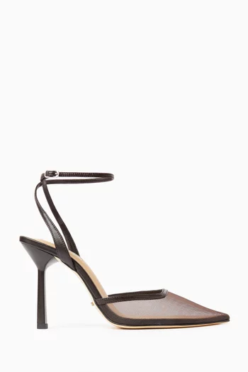 حذاء كلاسيك جورجي بكعب 100 مم قماش شبكي