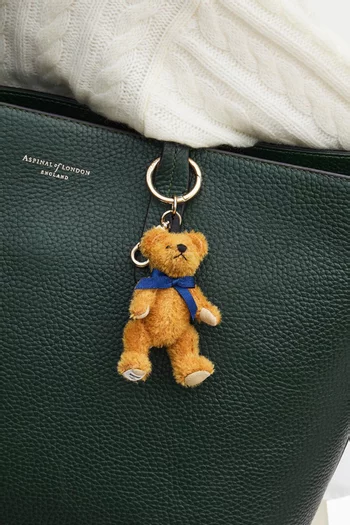 Bertie Bear Keyring in Mohair