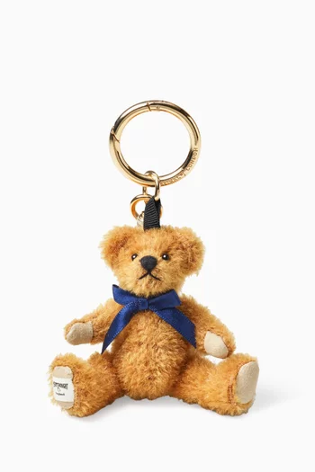Bertie Bear Keyring in Mohair