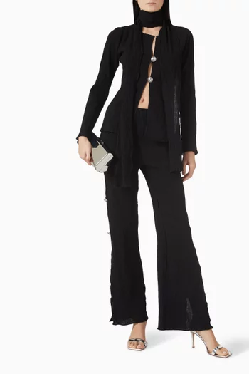 بلوزة ملايكا بتصميم مجعد قطن