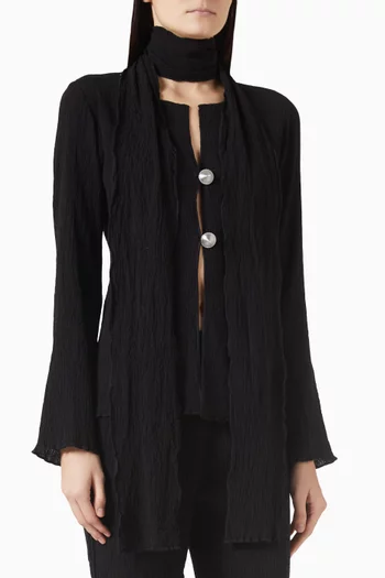 بلوزة ملايكا بتصميم مجعد قطن