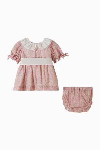 Teresa Toile-print Dress Set in Cotton-linen