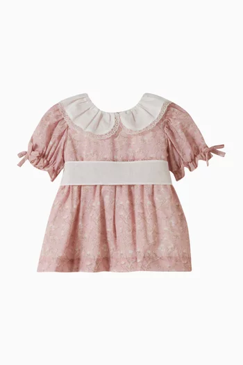 Teresa Toile-print Dress Set in Cotton-linen