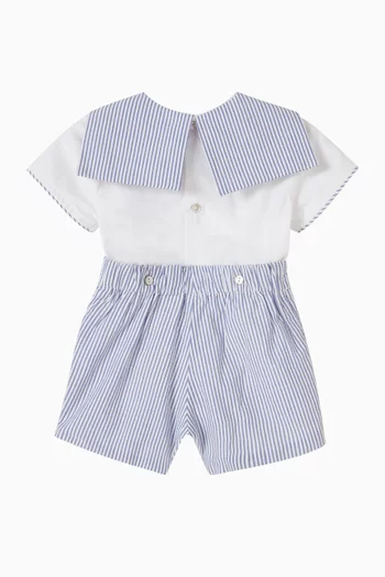 طقم أنطونيو بياقة بحارة قطن