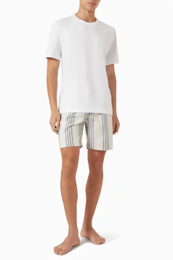 Striped Drawstring Shorts