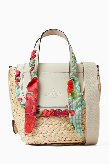 حقيبة هابانيرا حرير وجلد