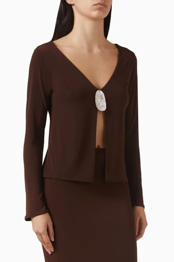 Caribe Mother-of-Pearl Medallion Top