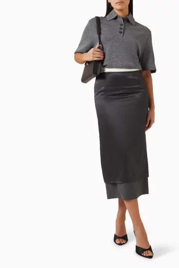 Polo T-shirt in Merino-cashmere