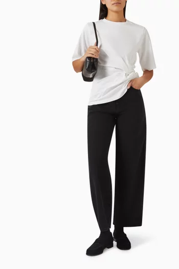 بنطال جينز دينم بقصة ساق أسطوانية