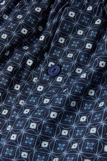 Fancy Woven Boxer Shorts in Cotton