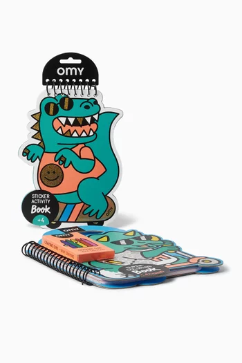 Dino Colouring & Sticker Book Set