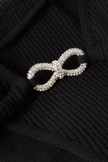 Crystal Bow Bikini Set in Stretch-rib