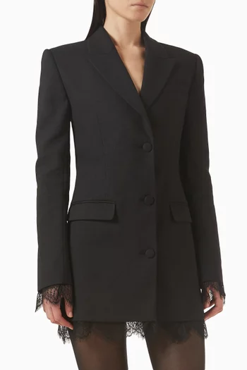 Open-back Blazer Dress in Linen