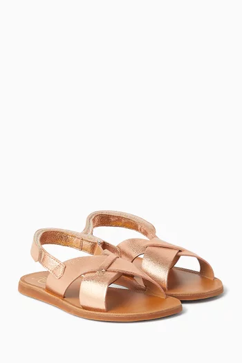 Plagette Cross Sandals in Leather