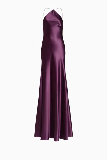 Curved Dress in Silk