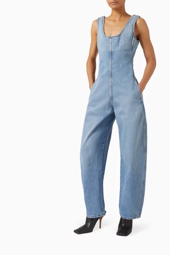 Round Jumpsuit in Denim