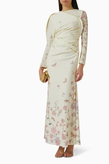 فستان سهرة بقصة حورية البحر بكشكش