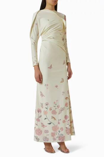 فستان سهرة بقصة حورية البحر بكشكش