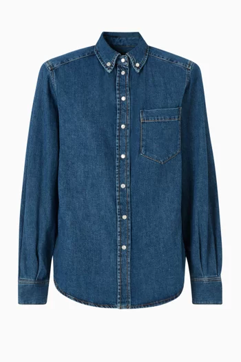 قميص بأزرار دينم