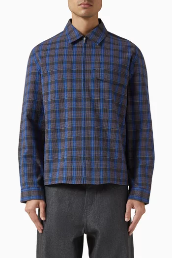 Zipped Overshirt in Cotton