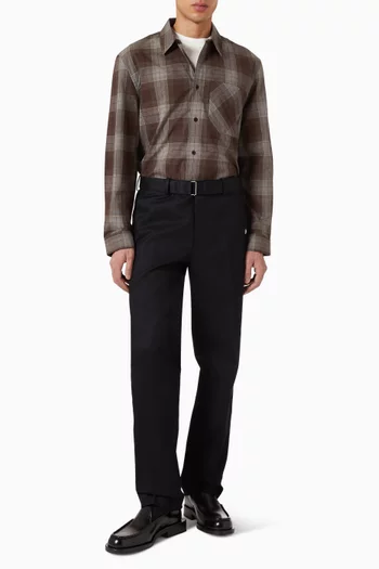 قميص قطن ناعم بنقشة مربعات