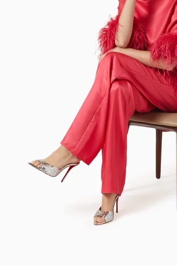 Miss Z Carouba 100 Mule Sandals in Metallic Leather