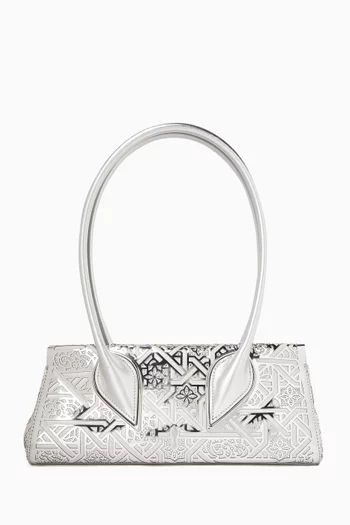 Venus Crystal-embellished Top Handle Bag in Specchio Leather
