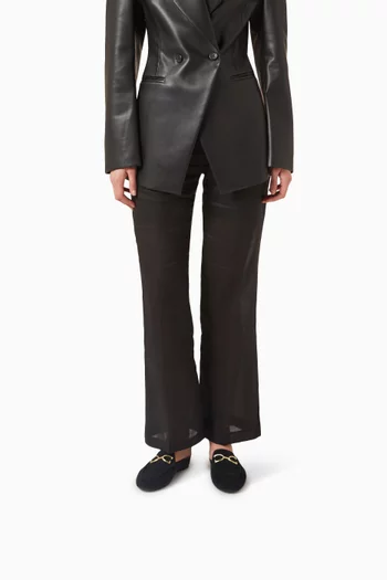 The Revelvet Cozy Bit Loafer Mules in Knit