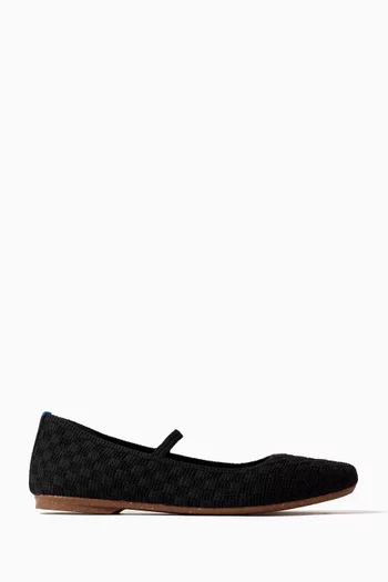 The Max Square Mary Jane Flats in Knit