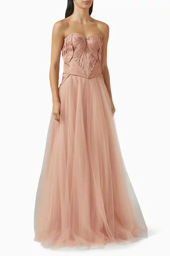 Lucasta Ball Gown in Lurex Georgette