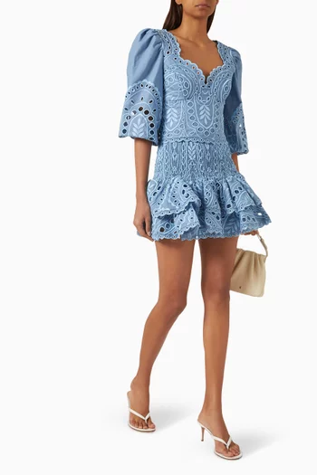 Bass Broderie Anglaise Top in Cotton Blend