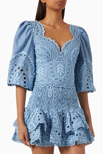 Bass Broderie Anglaise Top in Cotton Blend