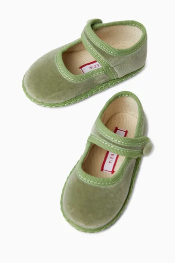 High-top Ballerina Flats in Velvet