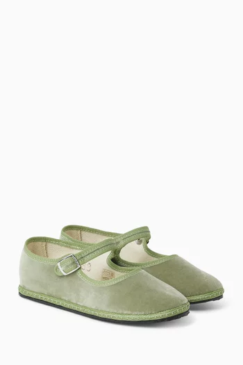 Ballerina Flats in Velvet