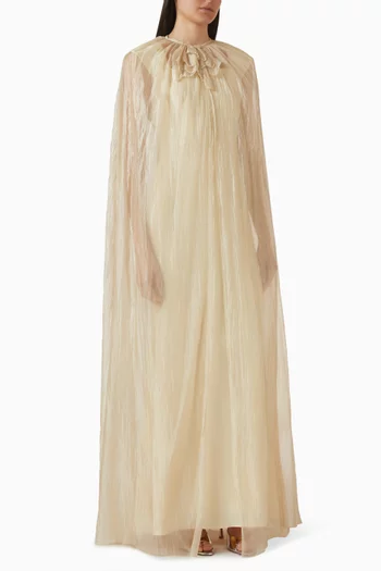 Embellished Cape & Dress Set