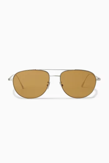 Aviator Sunglasses in Stainless Steel