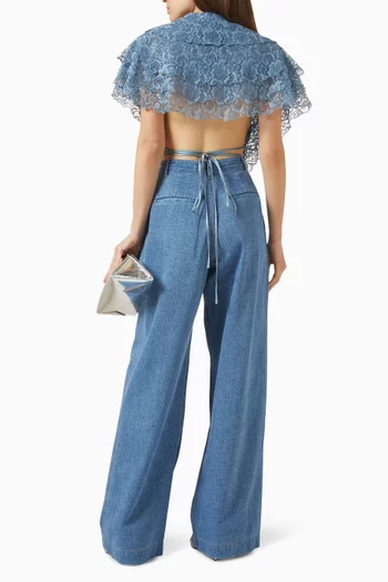 Sisilia Open-back Top in Lace