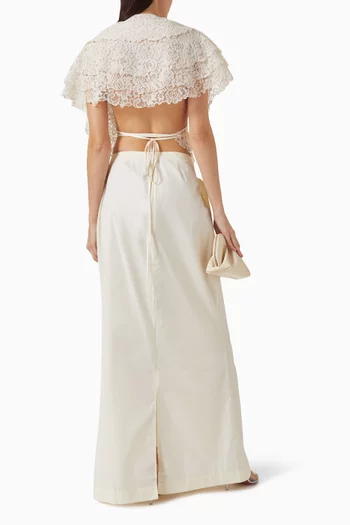 Sisilia Open-back Top in Lace