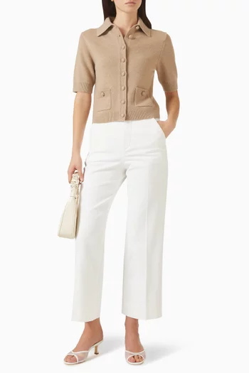 كارديغان بأكمام قصيرة كشمير