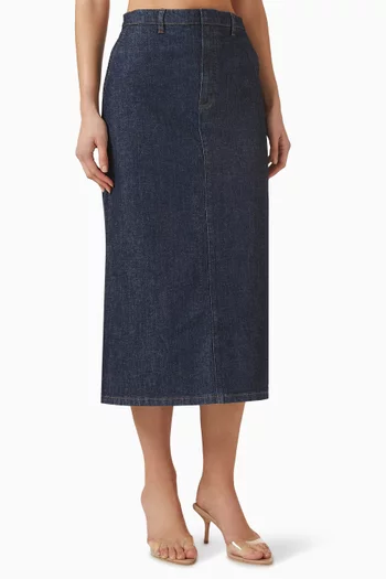 Tailored Skirt in Italian Denim