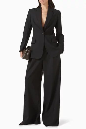 جاكيت مزيج صوف بزر واحد