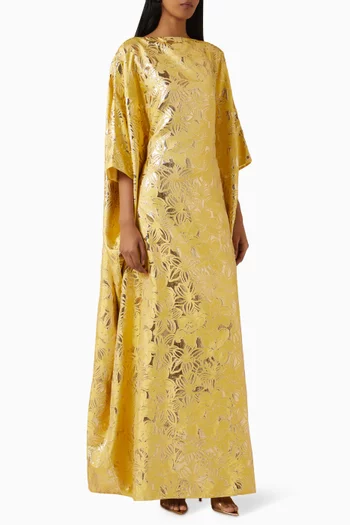 Floral Jacquard Maxi Dress