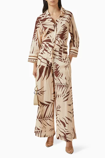 Printed Button-up Shirt