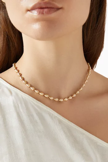 Marquise Diamond Necklace in 18kt Yellow Gold