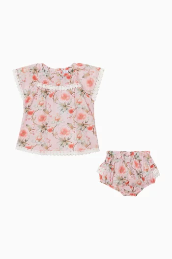 Embroidered Top & Bloomer Set