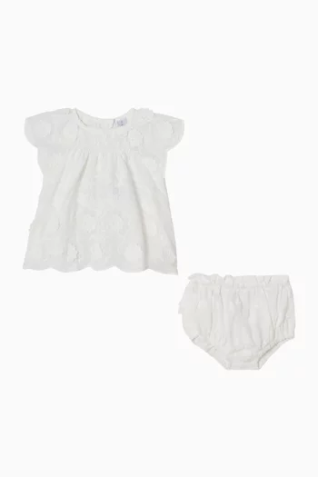 Embroidered Top & Bloomer Set