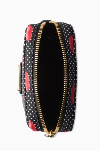 حقيبة صغيرة نايلون بنقشة شفاه