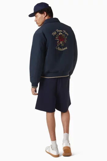 Bomber Slogan Rose Jacket